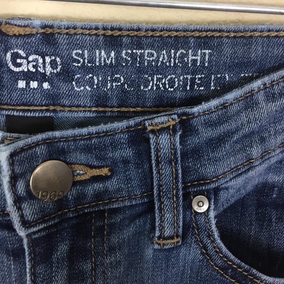 GAP Slim Straight Crop Ankle Jeans B-2 - Picture 4 of 7
